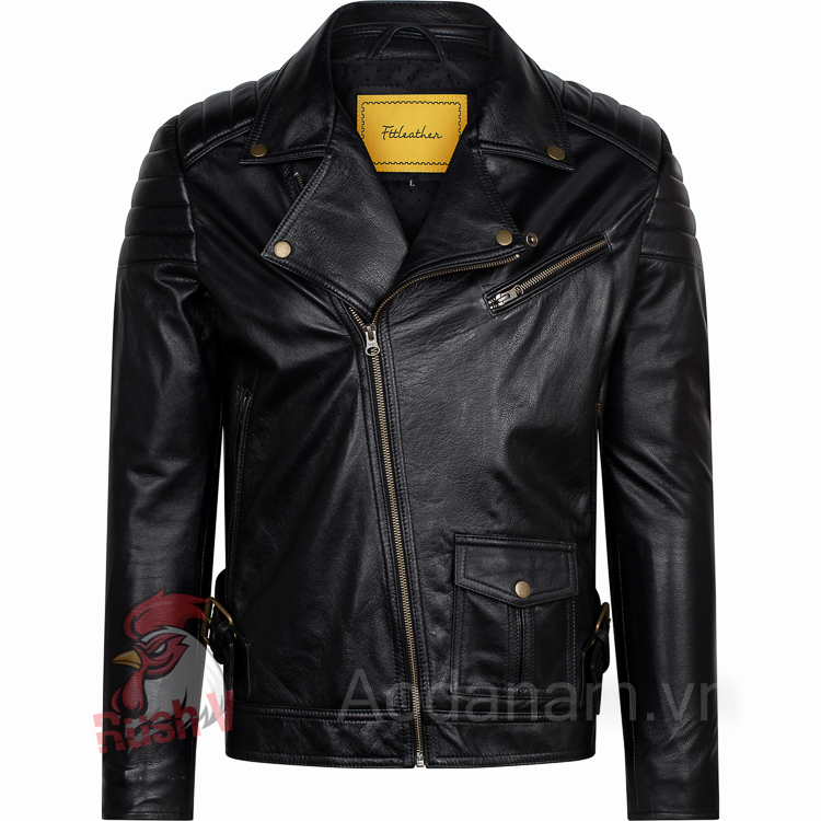 Áo da Biker Jacket - MS BJ01BL - Áo da cao cấp - FTT Leather